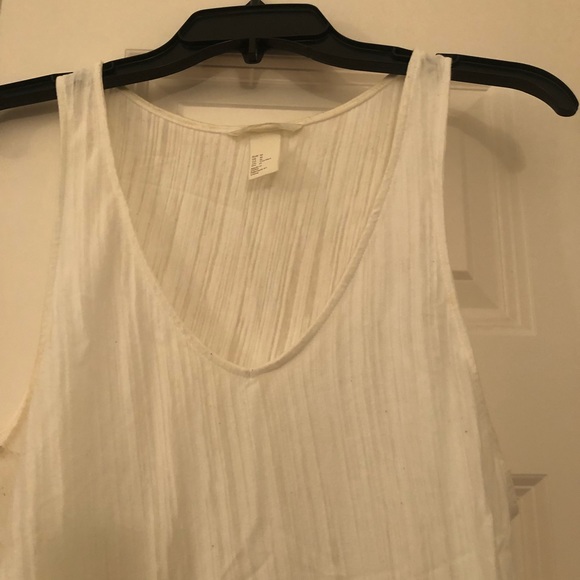 White Ruffled Tank Top - Picture 2 of 2
